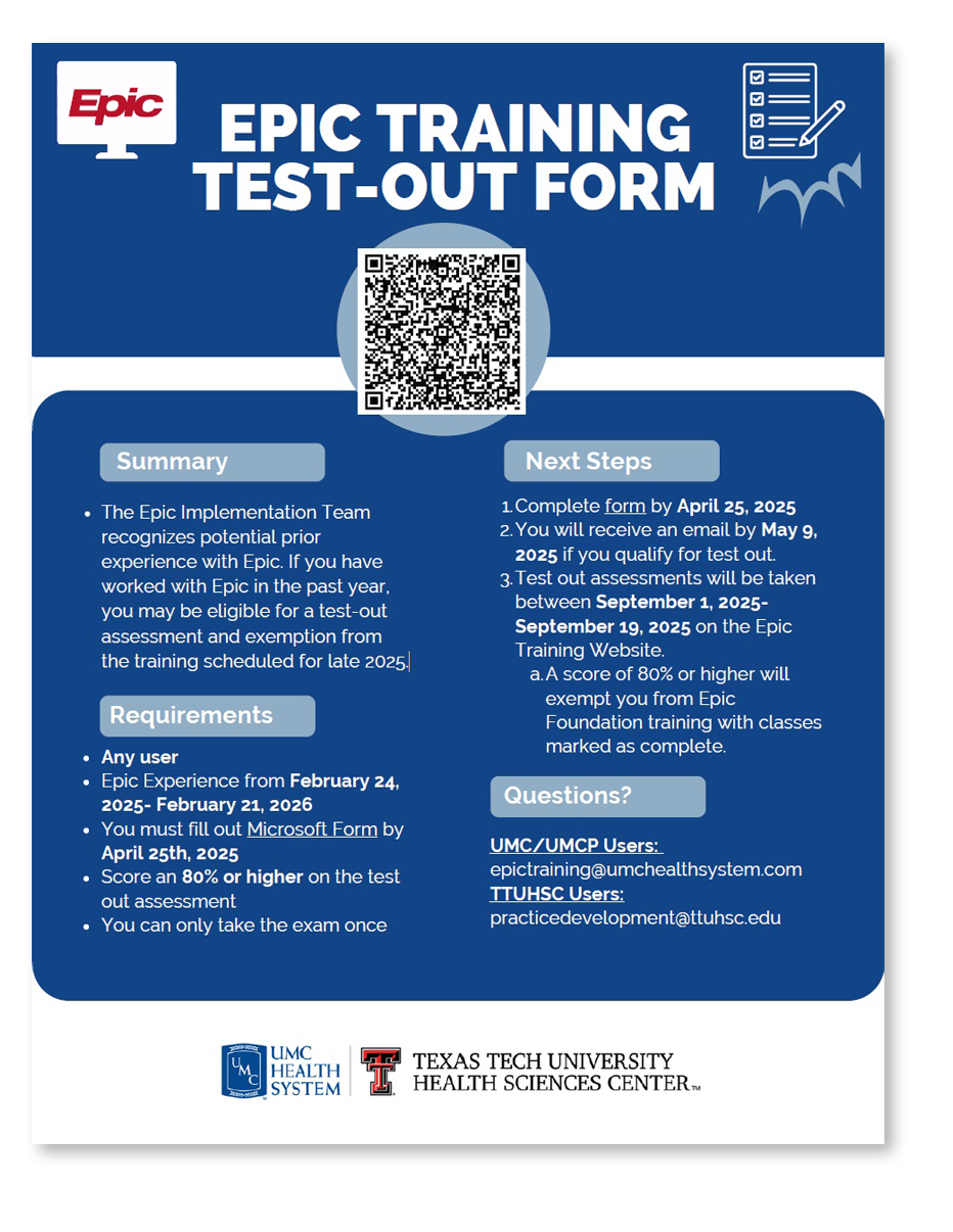 Test Out Flyer