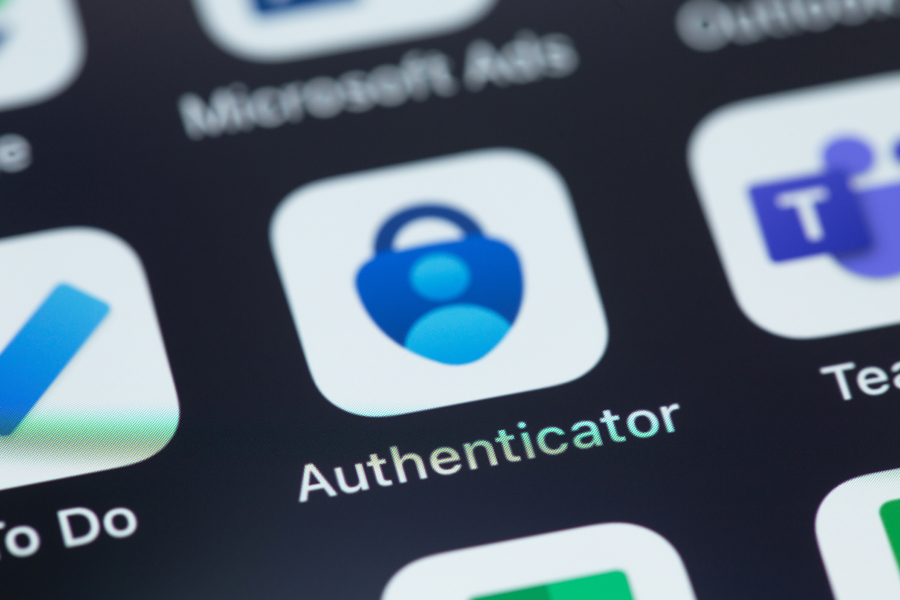 Screenshot showing microsoft authenticator app on a phone screen.