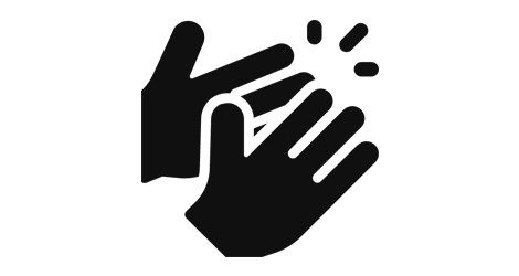 Clapping hands icon representing recognition
